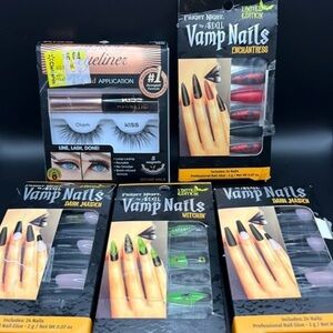 Unleash Your Inner Vamp! 🎃 'Fright Night' Nails‎ + Kiss Magnetic Eyeliner